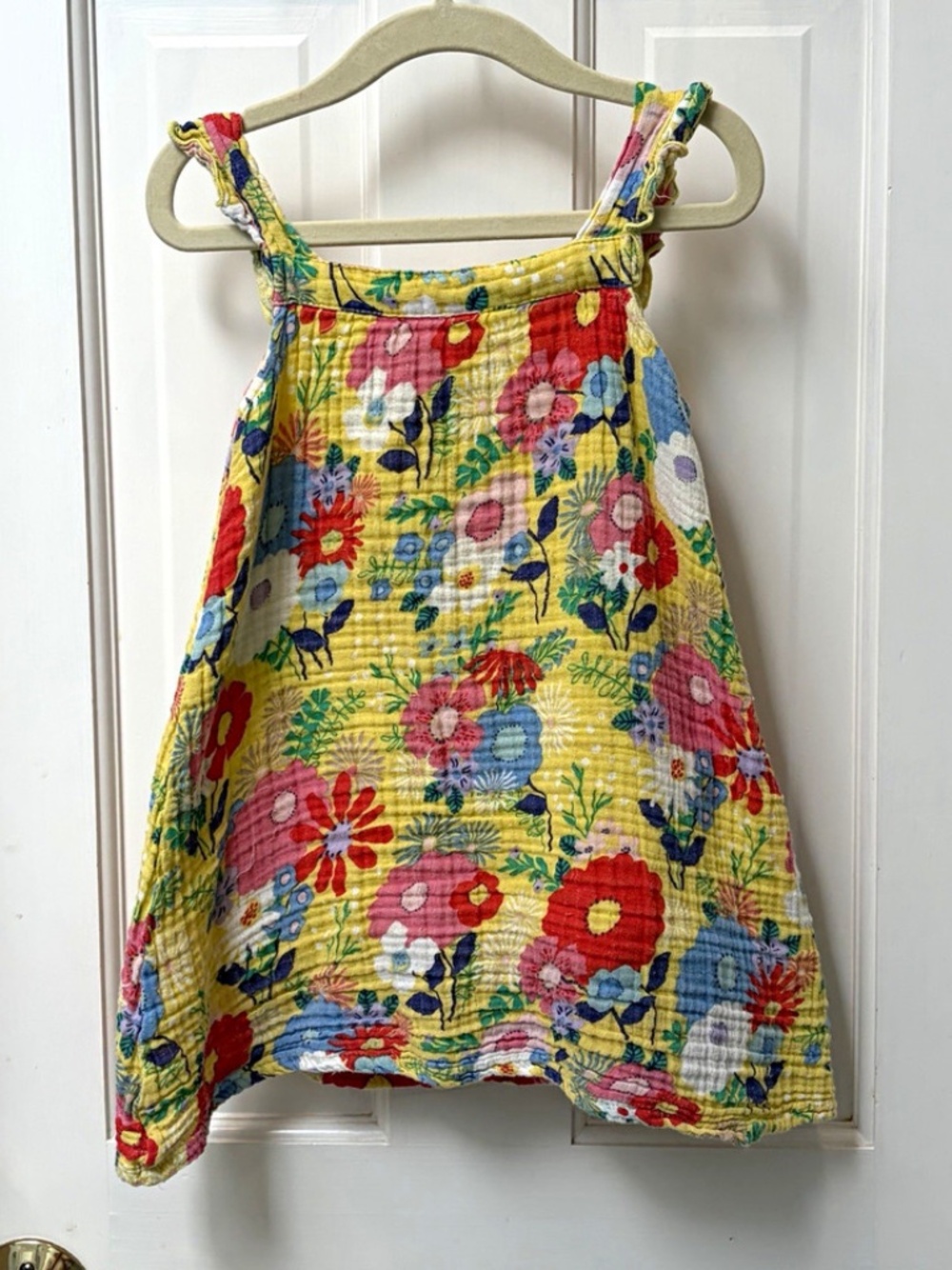 Angel Dear Girls 3T Floral 100% Cotton Gauze Sundress Square Neck